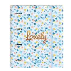 Ring binder Moos Lovely A4 Light Blue (27 x 32 x 3.5 cm)