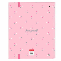 Ring binder Safta CorazÓn A4 Pink (27 x 32 x 3.5 cm)