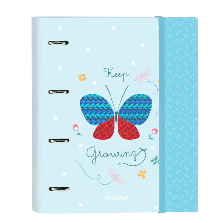 Ring binder BlackFit8 Mariposa A4 Light Blue (27 x 32 x 3.5 cm)