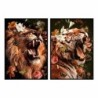 Painting DKD Home Decor 83 x 4,5 x 123 cm Jungle Modern (2 Units)