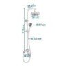 Shower Column Rousseau Stainless steel ABS