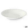 Deep Plate White Glass 21,5 x 3 x 21,5 cm (24 Units)