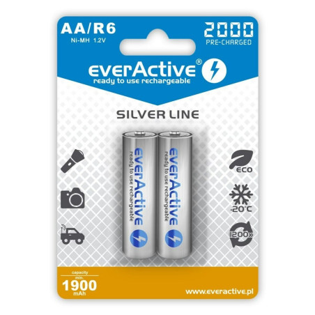 Rechargeable Batteries EverActive EVHRL6-2000 2000 mAh 1,2 V