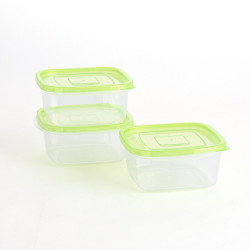 Set of lunch boxes Quid Refresh 3 Pieces Green Plastic