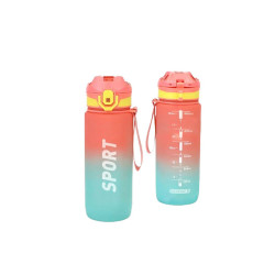 Bottle with Lid and Straw Bewinner Multicolour 800 ml