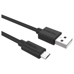 USB Cable DURACELL USB5023A 2 m Black (1 Unit)