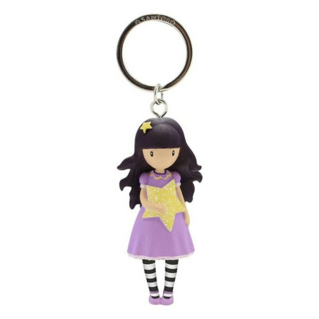 Keychain Gorjuss Catch a Falling Star Purple