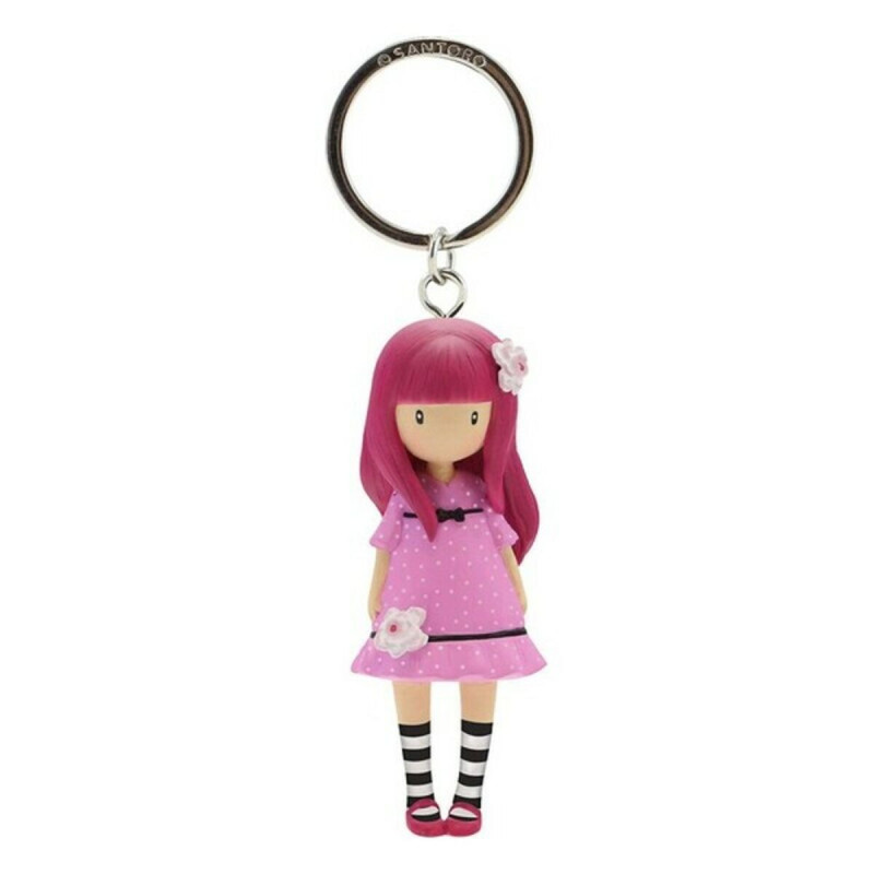 Keychain Gorjuss Cherry Blossom Turquoise