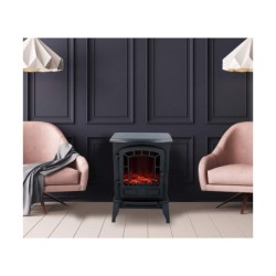 Decorative Electric Chimney Breast Classic Fire Torino Black 2000 W