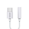 USB-C to Jack 3.5 mm Adapter Savio AK-51 White 11 cm