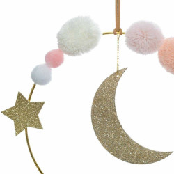 Wall Decoration Atmosphera Children's Moon Ø 21,5 x 3 cm