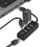 USB Hub Ewent EW1123 Black