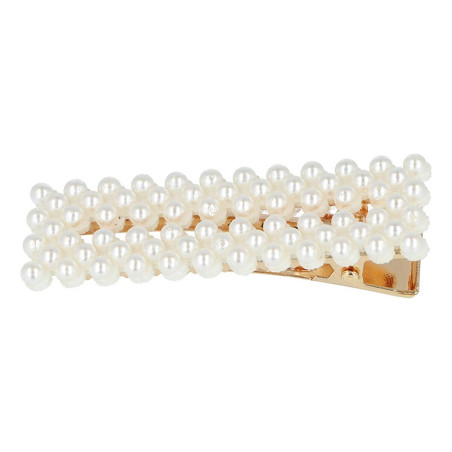 Hair Clips Eurostil DORADOS DOBLES Golden Beads Double (2 uds)