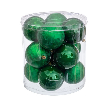 Christmas Baubles Green Plastic 8 x 8 x 8 cm (12 Units)