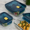 Hermetic Lunch Box Quid Astral 950 ml Blue Glass 18 x 18 x 8 cm