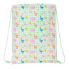 Backpack with Strings Safta Granja White Green (26 x 34 x 1 cm)