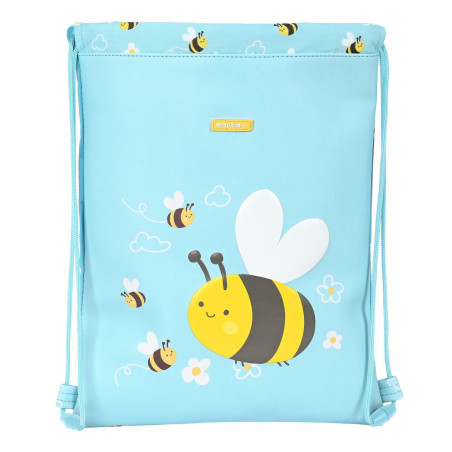 Backpack with Strings Safta Abeja Light Blue (26 x 34 x 1 cm)