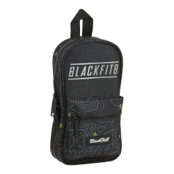 Backpack Pencil Case BlackFit8 M747A Black Green 12 x 23 x 5 cm (33 Pieces)