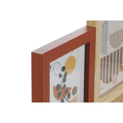 Photo frame Home ESPRIT Natural Terracotta MDF Wood Urban 30,5 x 7 x 19 cm