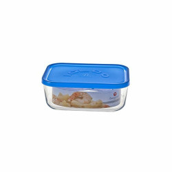 Lunch box Borgonovo Igloo Blue Rectangular 400 ml 13,5 x 9,5 x 6,5 cm 19 x 13,5 x 7,2 cm