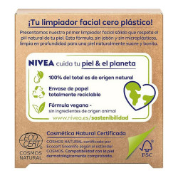 Facial Cleansing Gel Naturally Clean Nivea 94491 Solid Exfoliant Active charcoal 75 g