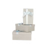 Set of decorative boxes Light grey Cardboard Lasso 3 Pieces