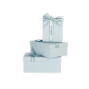 Set of decorative boxes Blue Cardboard Lasso 3 Pieces