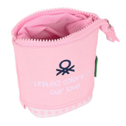 Pencil Holder Case Benetton Vichy Pink (8 x 19 x 6 cm)