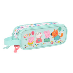 Double Carry-all Peppa Pig Cosy corner Light Blue (21 x 8 x 6 cm)