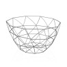 Fruit Bowl Versa Arco Grey Steel (25 x 13,5 x 25 cm)