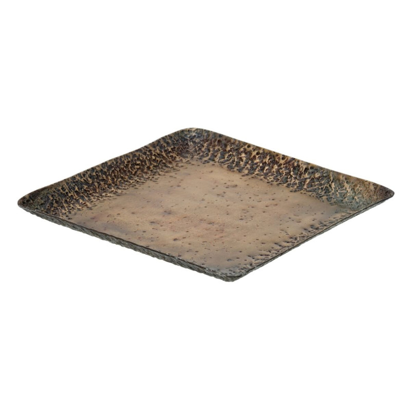 Snack tray 29 x 29 x 2,5 cm Aluminium Bronze