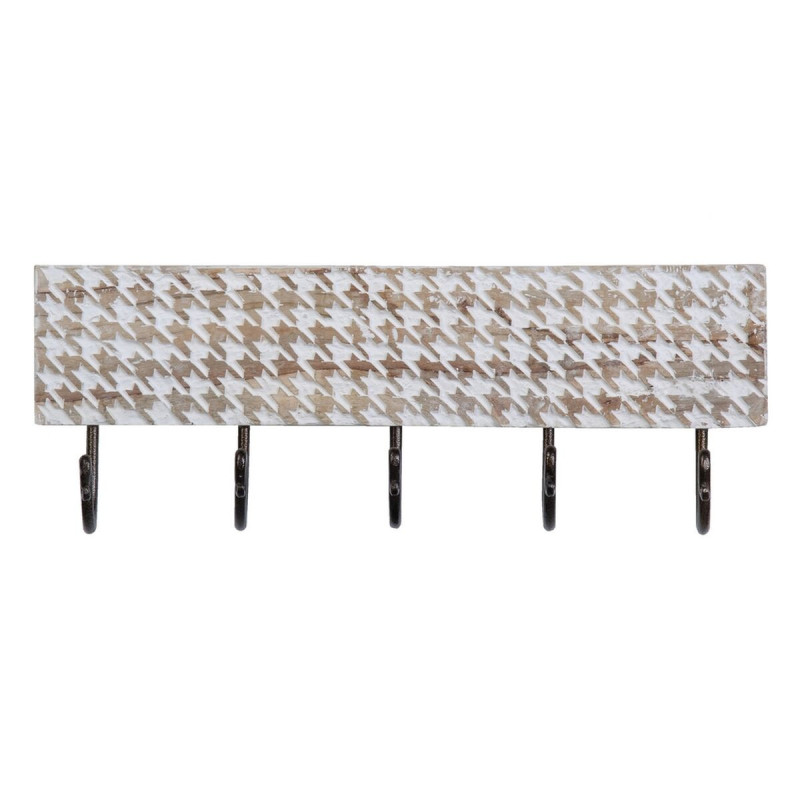 Wall mounted coat hanger 46 x 7 x 16,5 cm Metal Wood