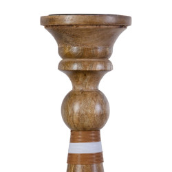 Candleholder 14 x 14 x 38 cm Brown Mango wood