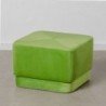 Pouffe Synthetic Fabric Wood Green 60 x 60 x 40 cm