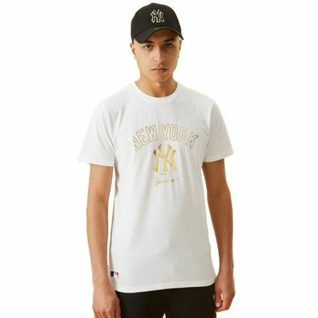 Men’s Short Sleeve T-Shirt New Era MLB Metallic Grapich Print White