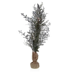 Decorative Plant Versa Linen Metal Plastic Cement 20 x 60 x 20 cm