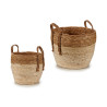 Set of Baskets Brown Natural Natural brown Straw