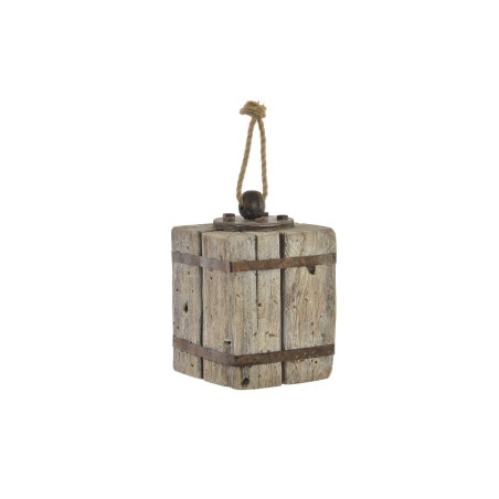 Door stop DKD Home Decor Jute Wood Metal Aluminium 14 x 14 x 23,5 cm