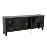 TV furniture ORIENTE 130 x 24 x 50,5 cm Black Golden Wood