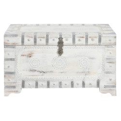 Chest DKD Home Decor White Light brown Mango wood 78,7 x 43 x 45,7 cm