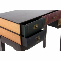 Desk DKD Home Decor Wood Multicolour PU (110 x 40 x 90 cm)