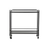 Console DKD Home Decor Crystal Black Metal (80 x 28 x 80,5 cm)