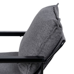 Armchair 69 x 79 x 82 cm Synthetic Fabric Grey Metal