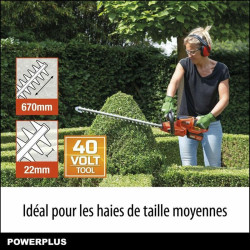 Hedge trimmer Powerplus 40 V