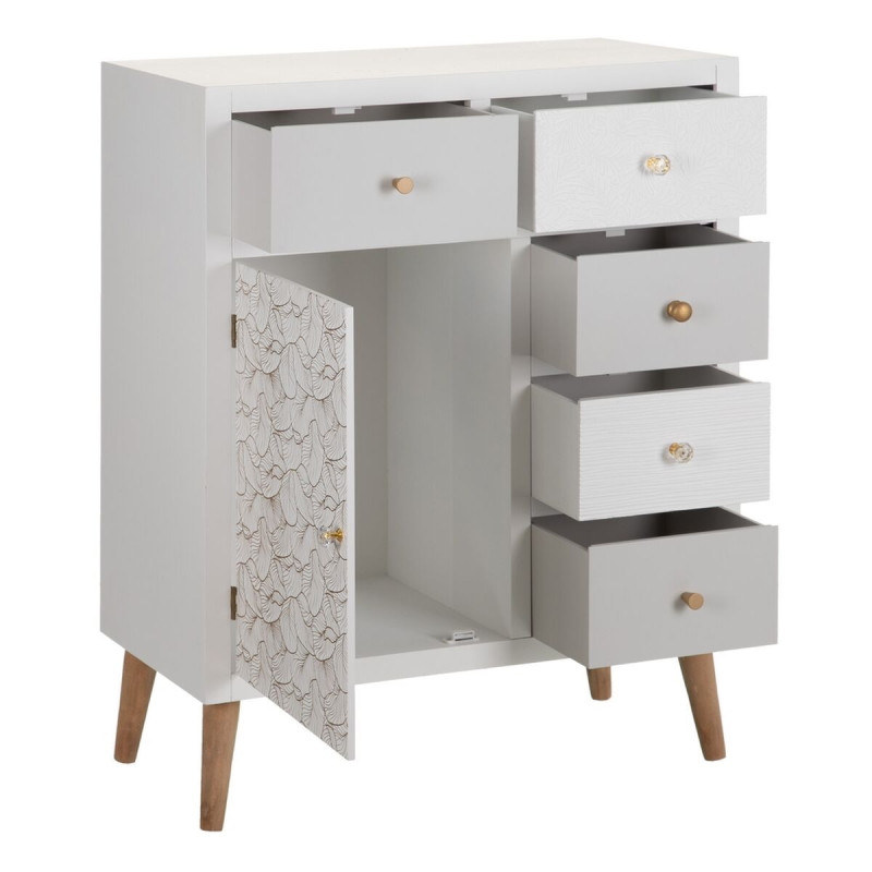 Hall Table with Drawers MARGOT 67 x 34 x 86 cm Grey Wood White