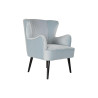 Armchair DKD Home Decor Black Metal Sky blue (76 x 76 x 82 cm)