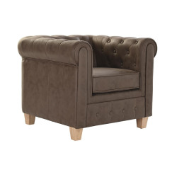 Armchair DKD Home Decor 80 x 80 x 70 cm Wood Dark brown