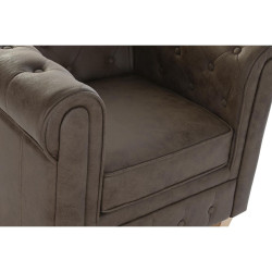 Armchair DKD Home Decor 80 x 80 x 70 cm Wood Dark brown