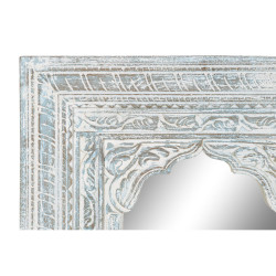 Wall mirror Home ESPRIT Turquoise Wood Stripped 110 x 8 x 1120 cm