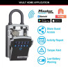 Safety-deposit box Master Lock 5440EURD Keys Black/Silver Zinc 18 x 8 x 6 cm (1 Unit)